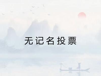 无记名投票