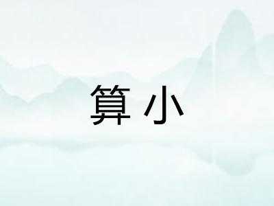 算小