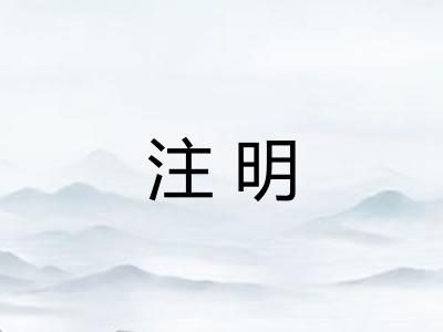 注明