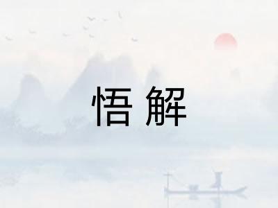 悟解