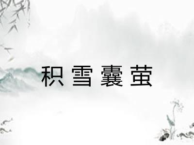 积雪囊萤