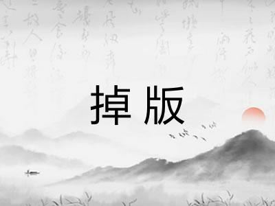 掉版