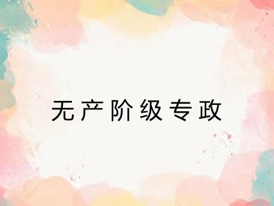 无产阶级专政