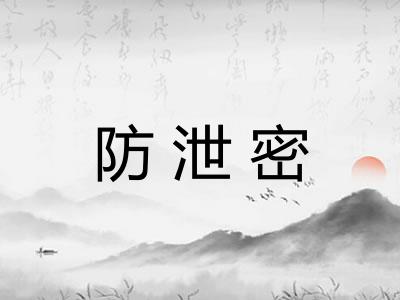 防泄密