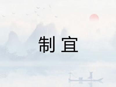 制宜