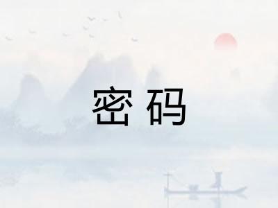 密码