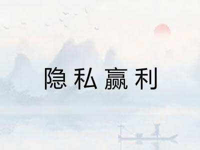 隐私赢利