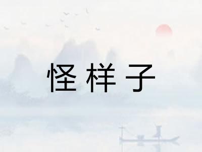 怪样子