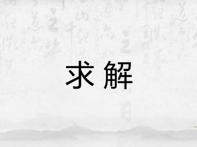 求解