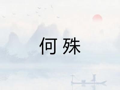 何殊