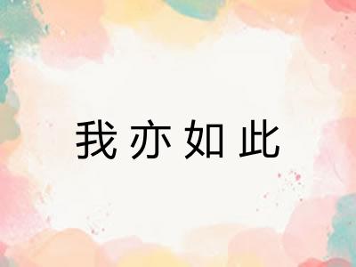 我亦如此