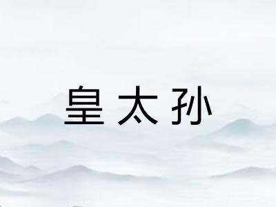 皇太孙