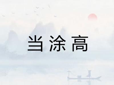 当涂高