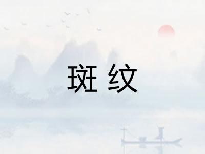 斑纹