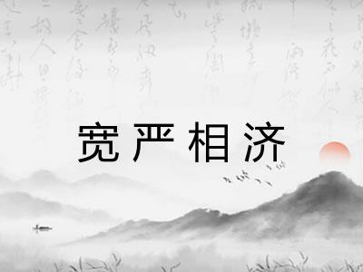 宽严相济