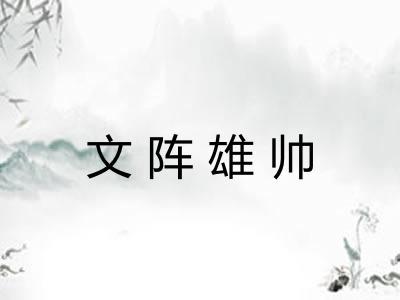 文阵雄帅