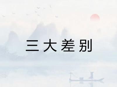 三大差别