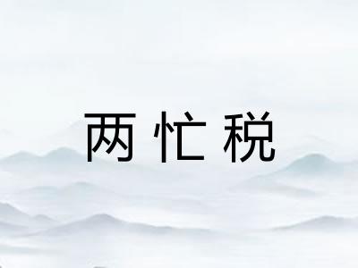 两忙税