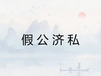 假公济私