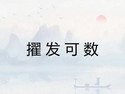 擢发可数